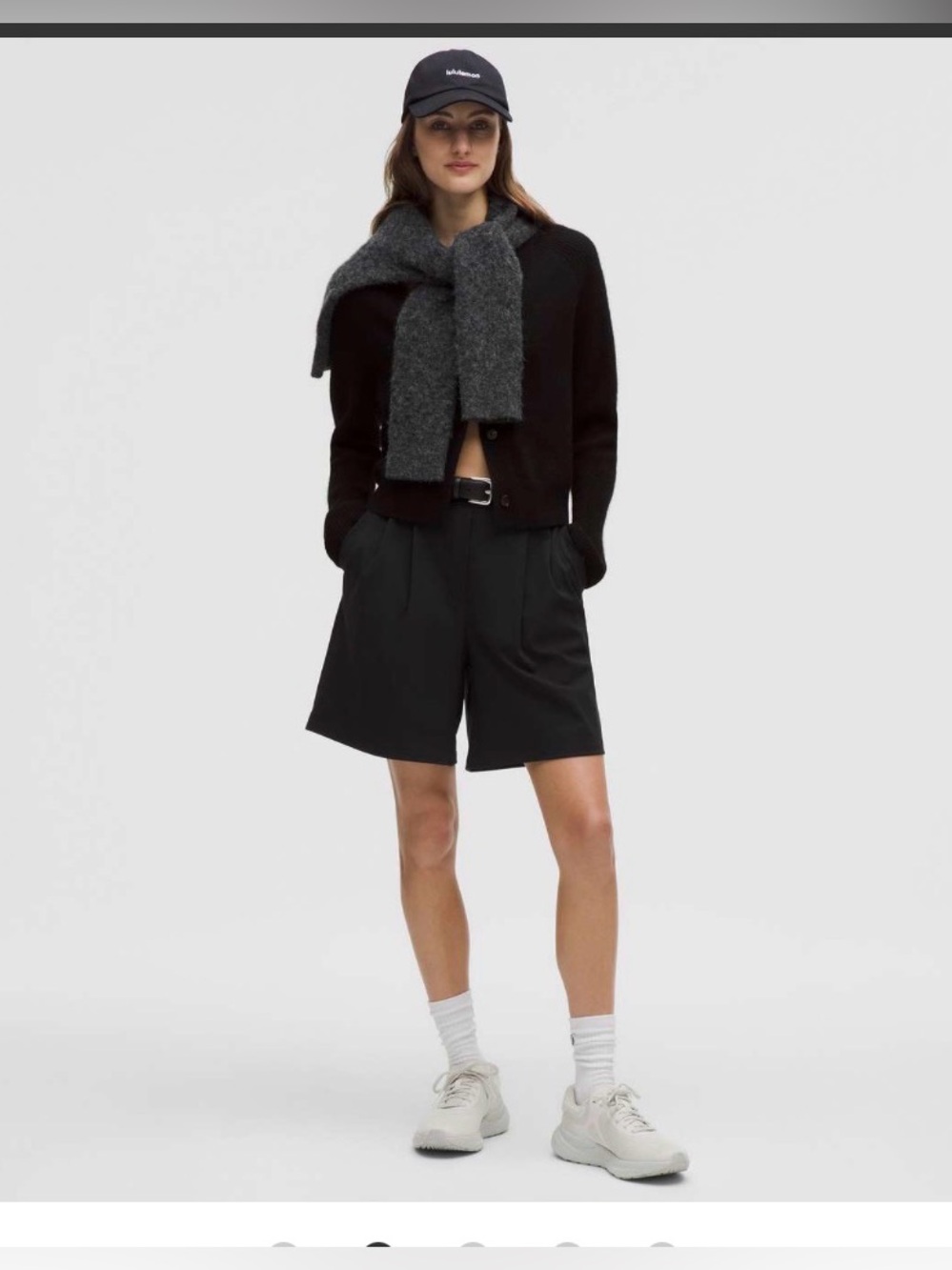 Lululemon Daydrift Pleated High-Rise Black Shorts 7"